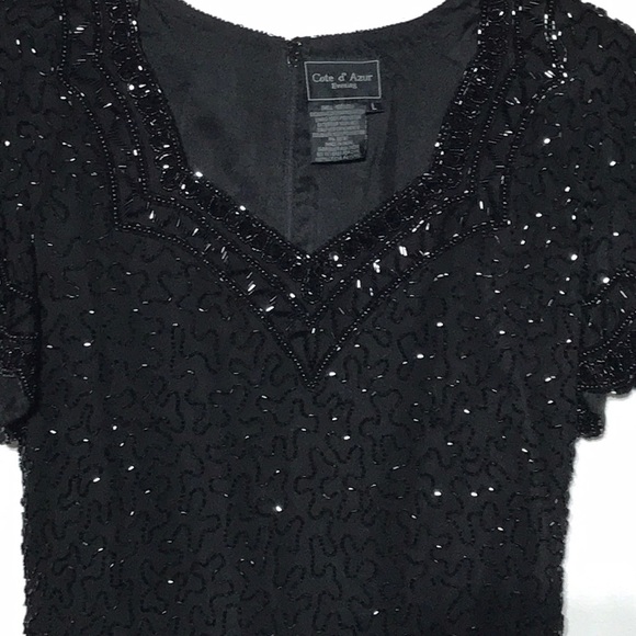 Sequin Top, Dressy, Black w/beading - Picture 5 of 5